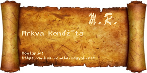 Mrkva Renáta névjegykártya